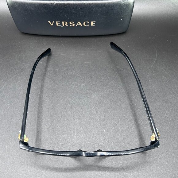 Versace Unisex Black Rectangle Plastic Eyeglasses VE 3253 GB1 NO LENS - Picture 4 of 16